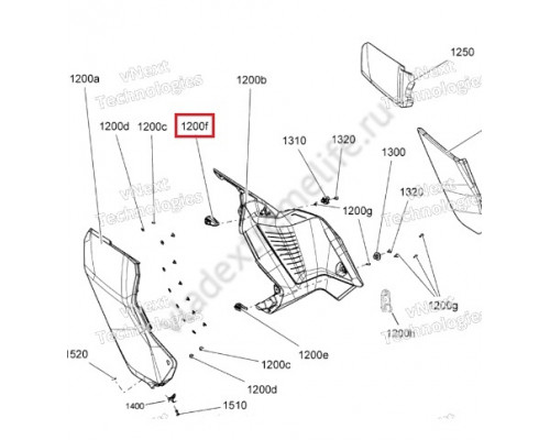 SM-12587L SPI Защелка Боковой Панели Передняя Левая Для Ski Doo Gen4 517305980