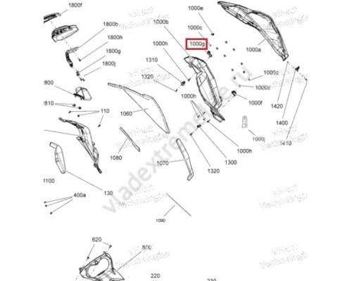 SM-12587R SPI Защелка Боковой Панели Передняя Правая Для Ski Doo Gen4 517305979