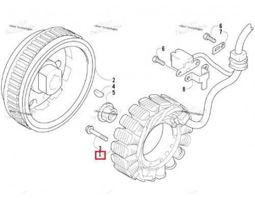 ST409 Caltric Статор Генератора Для Arctic Cat 0802-041