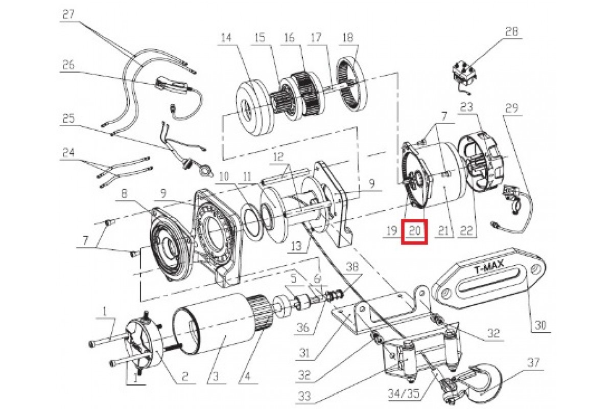 Детали лебедки. Лебедка .t Max ATW Pro 3500 схема. Схема лебедки warn 2500. Лебедка варн 3000 запчасти тормоз. Лебедка t Max 3500.