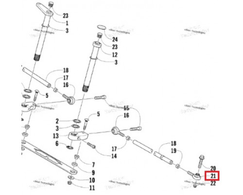 1605-022 Рулевой Наконечник Внешний Для Arctic Cat 0605-788