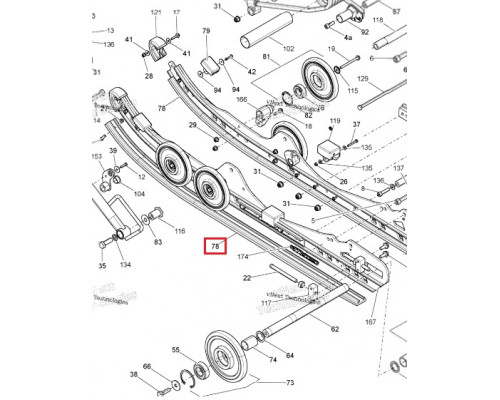 503190573 Склиз Черный Для Ski Doo