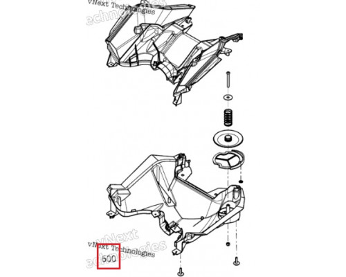 508001279 Воздуховод Черный Для Ski Doo