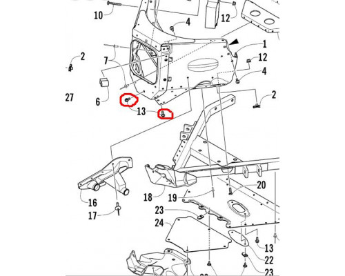 1623-959 Винт Для Arctic Cat M800