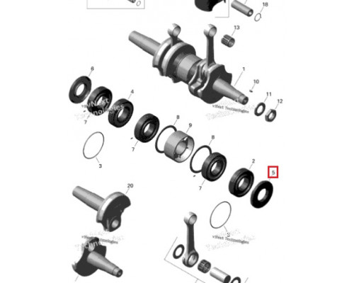 SM-09402 SPI Сальник Коленвала Двигателя Для Ski Doo 420831952, 420831950, 290831952