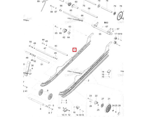 503193397 Полоз Гусеницы Для Ski Doo 503192617