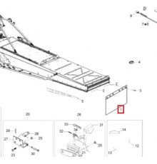 50-19-004 ПОЛИУРЕТАН Брызговик Задний Черный Для Ski Doo 535437, 520000857, M538629, 538629