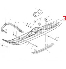 1821337-070 Лыжа Черная Для Polaris WIDETRAK LX