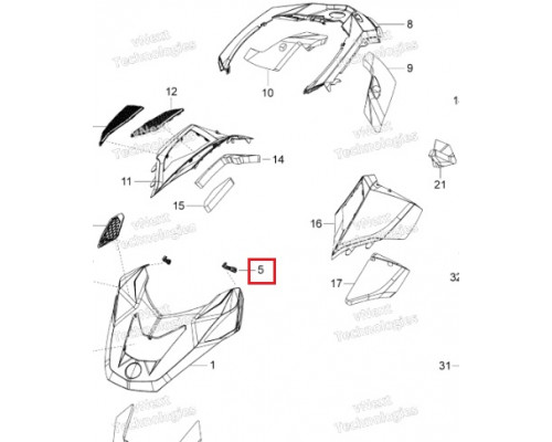 SM-12506 SPI Фиксатор Капота Для Ski Doo 517304289