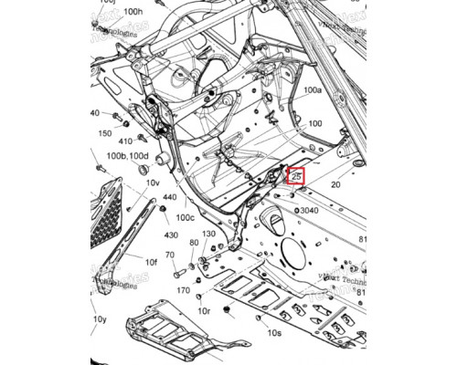 250100199 Гайка Закладная Для Ski Doo 293450232, 293450274