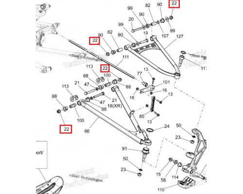 250100165 Гайка Для Ski Doo 250100073