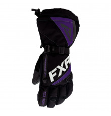 Перчатки FXR Fusion с утеплителем Black/Purple, M