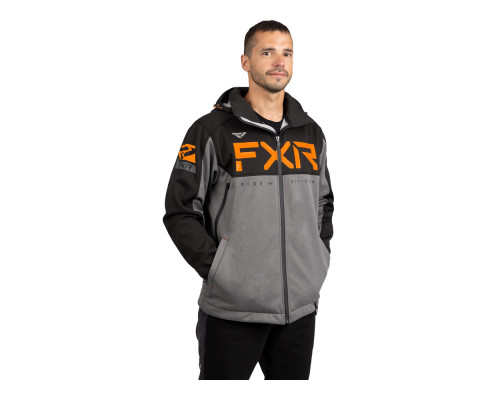 Кофта FXR Helium Ride без утеплителя Grey Heather/Orange, L