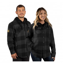 Куртка FXR UNISEX TIMBER FLANNEL с утеплителем Charcoal/Black, 2XL