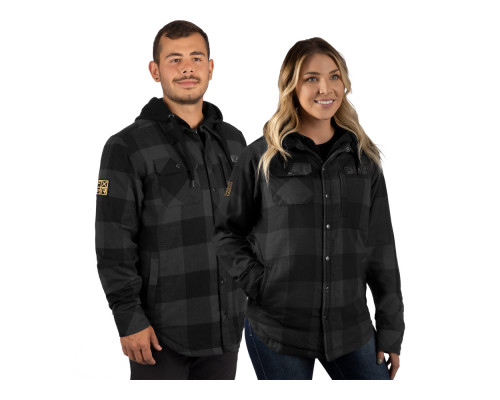 Куртка FXR UNISEX TIMBER FLANNEL с утеплителем Charcoal/Black, 2XL