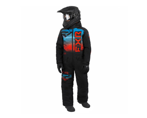 Комбинезон FXR Helium с утеплителем Black/Blue-Red Haze, 4
