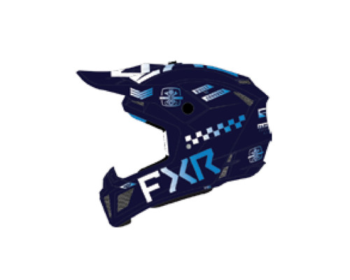 Шлем FXR Clutch Gladiator Blue, 3XL