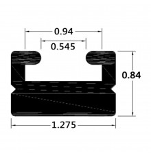 Склиз Sledex 26 (24) профиль для Polaris Длина: 1422 мм, цвет: черный