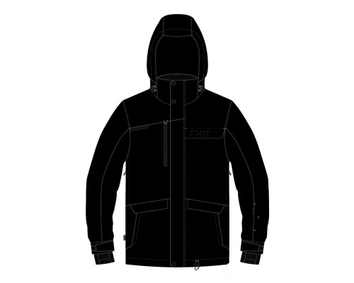 Куртка FXR Chute с утеплителем Stealth, M