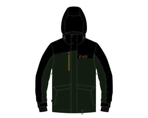 Куртка FXR Chute с утеплителем Black/Forest, M