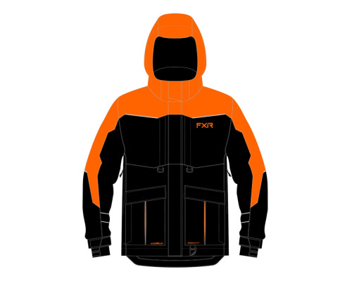 Куртка FXR Excursion с утеплителем Black/Orange, M