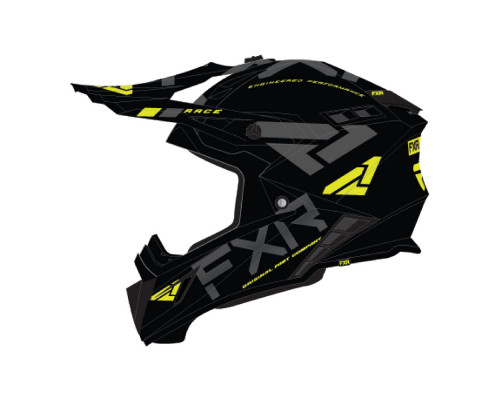 Шлем FXR Helium Race Div Black/Hi Vis, M