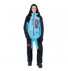 Комбинезон FXR Recruit F.A.S.T. с утеплителем Black/Sky Blue/Electric Pink, 12