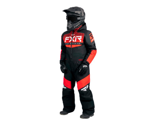 Детский комбинезон FXR Helium с утеплителем Black/Lava Fade, 2