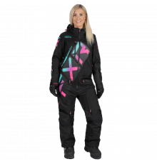 Комбинезон FXR CX без утеплителя Black/Mint-Electric Pink Fade, 10