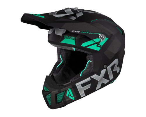 Шлем FXR Clutch Evo Black/Mint, 2XL