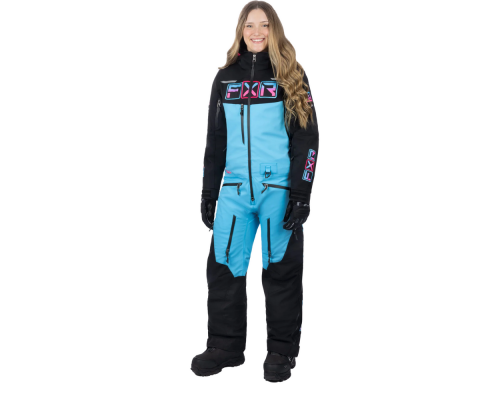 Комбинезон FXR Maverick F.A.S.T. с утеплителем Black/Sky Blue/Electric Pink, 6