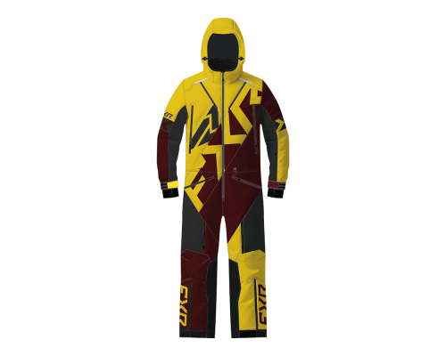 Комбинезон FXR Cold Cross CX F.A.S.T. с утеплителем Yellow/Oxblood, M