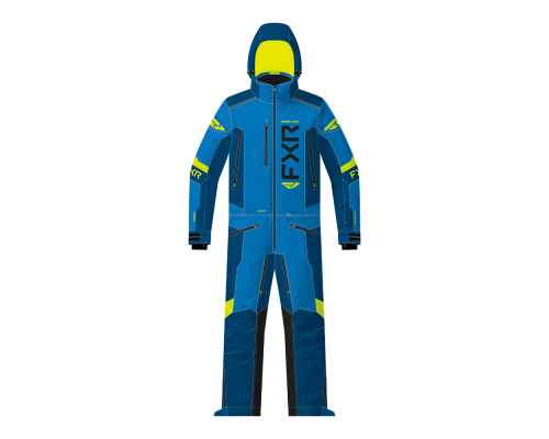 Комбинезон FXR Helium без утеплителя Blue/HiVis, M