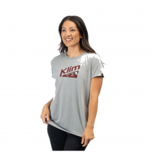 Футболка Klim Mountain Peak Tri-blend Heathered Gray - Cabernet, SM