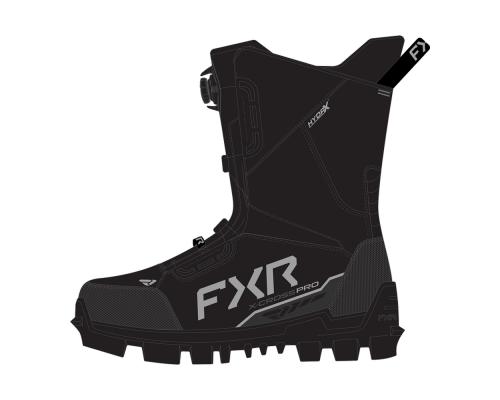 Ботинки FXR X-Cross Pro BOA с утеплителем Black/Grey, 9/11/42