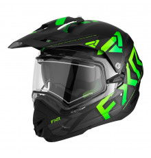Шлем FXR TORQUE X TEAM W/ E SHIELD & SUN SHADE с подогревом Black/Lime, 2XL