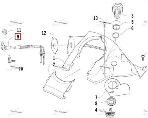 SM-05080 SPI Тросик Подсоса Для Arctic Cat 0687-007