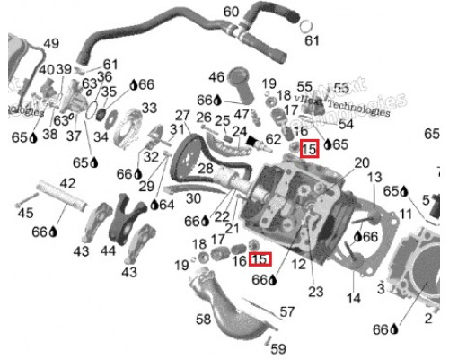 010-050 WSM Маслосъемный колпачок BRP Sea-Doo 420254680, 420254682, 295501047