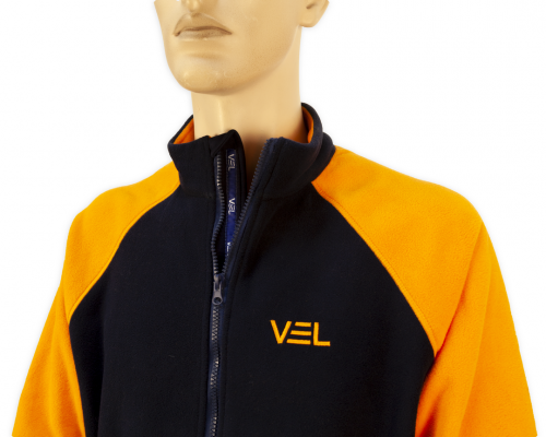 Флисовая Кофта VEL Route Zip Navy/Orange 122-2023 