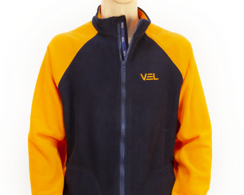 Флисовая Кофта VEL Route Zip Navy/Orange 122-2023 