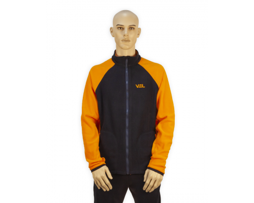 Флисовая Кофта VEL Route Zip Navy/Orange 122-2023 