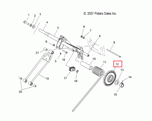 1590328 Ролик Задней Подвески Верхний Для Polaris