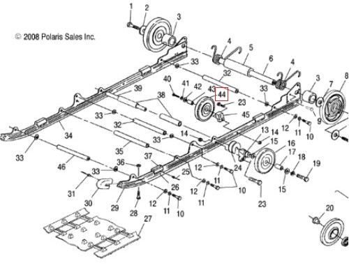 1590357 Ролик Задней Подвески Для Polaris Widetrak LX
