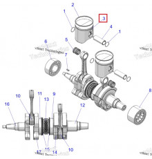 2209886 Поршень Для Polaris Patriot 850 2207820, 2208205