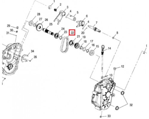 3222166 Цепь КПП 40 Звеньев Для Polaris Widetrak LX