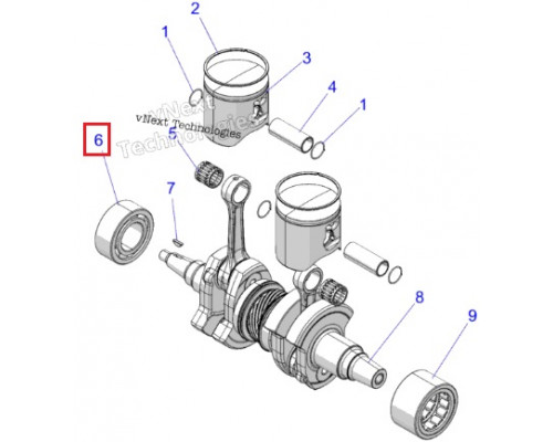 3515006 Подшипник Коленвала Для Polaris 850