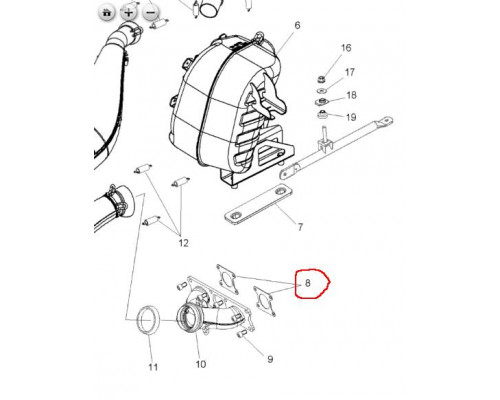 5813025 Прокладка Под Y-Pipe Для Polaris