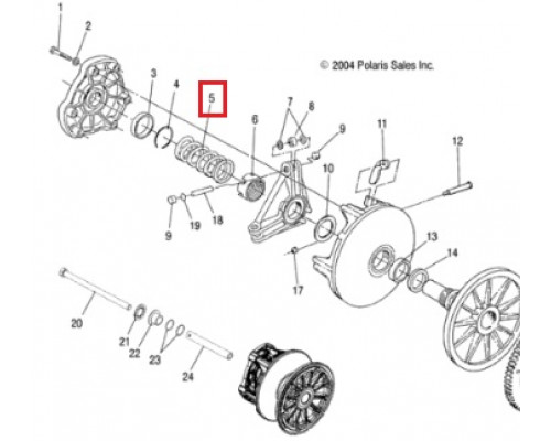 7041148 Пружина Ведущего Вариатора 100/275 Для Polaris