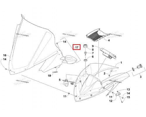 SM-12760 SPI Боковые Зеркала Для Arctic Cat 6639-770, 6639-769