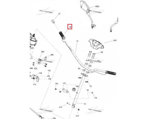710005038 Ручка Руля С Подогревом Для BRP Can Am OUTLANDER 710003331
